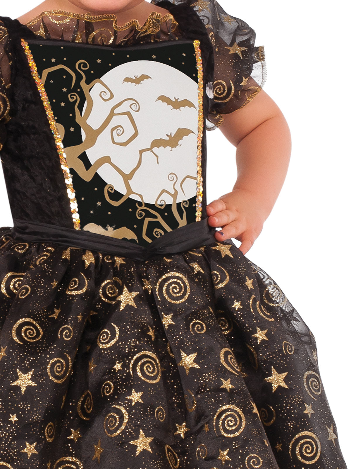 BLACK WITCH DELUXE COSTUME, CHILD - Side