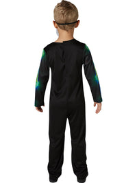 NEON SKELETON GLOW IN THE DARK COSTUME, CHILD - Back