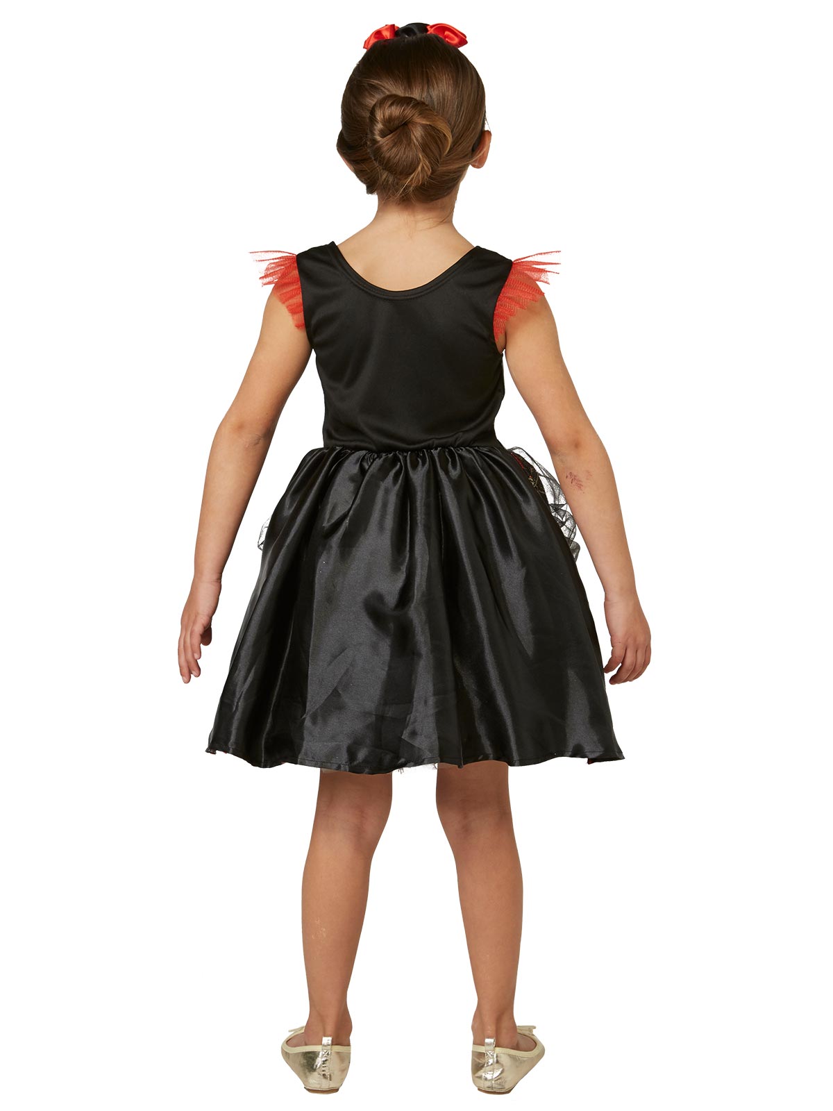 RED ROSE DAY OF THE DEAD COSTUME, CHILD - Back