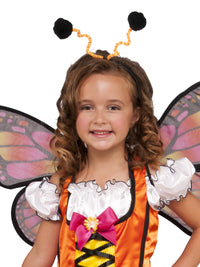 GLITTERY ORANGE BUTTERFLY COSTUME, CHILD - Back