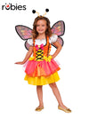 GLITTERY ORANGE BUTTERFLY COSTUME, CHILD - Front