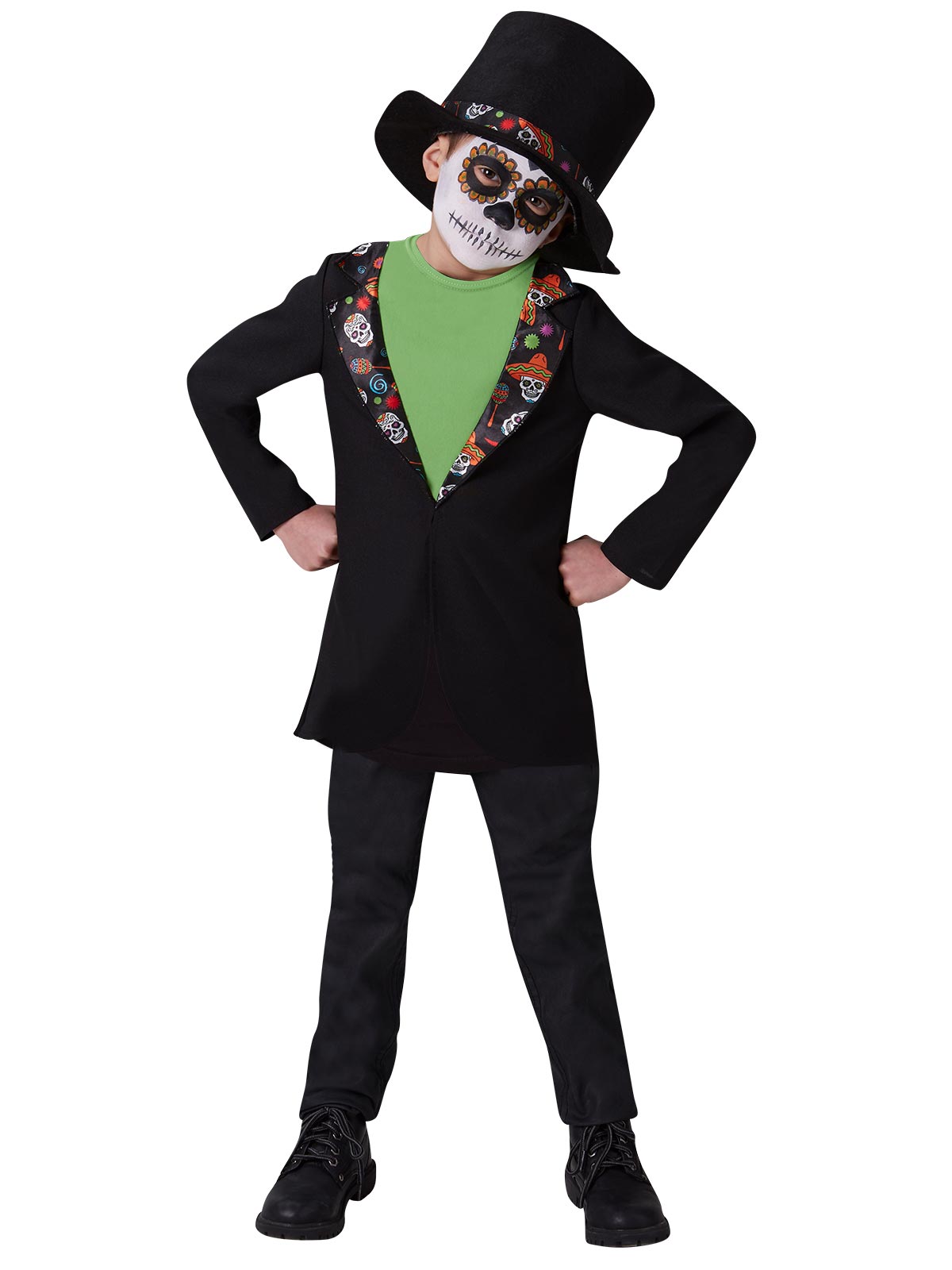 DAY OF THE DEAD BOYS COSTUME, CHILD - Side