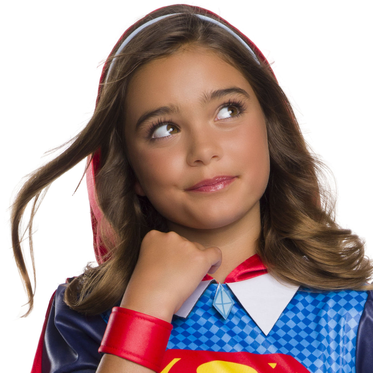 SUPERGIRL HOODIE COSTUME, CHILD - L - Back