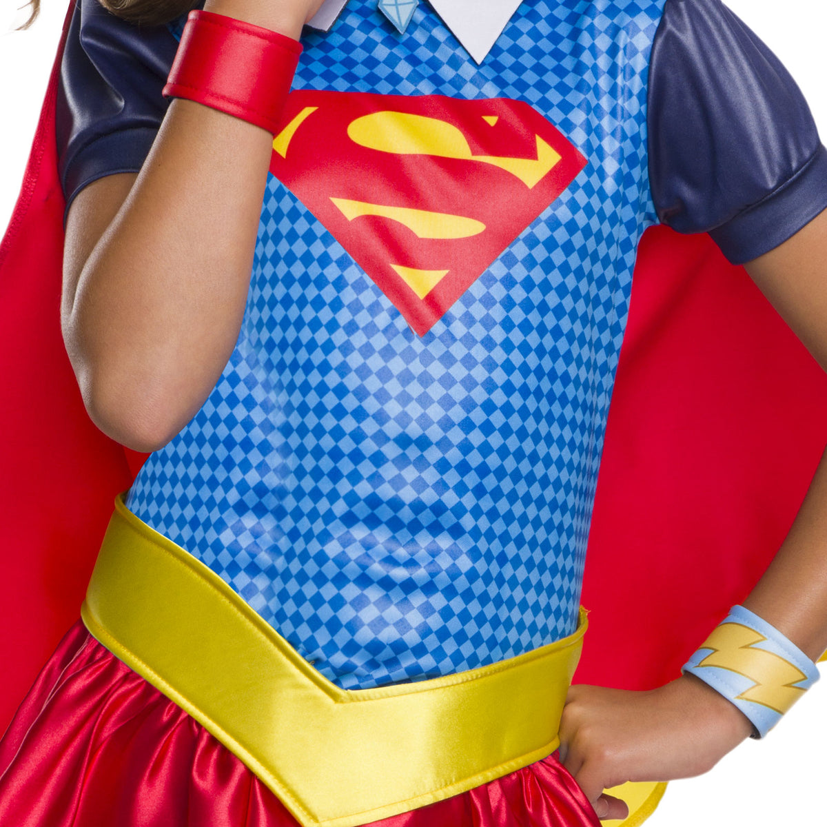 SUPERGIRL HOODIE COSTUME, CHILD - L - Side