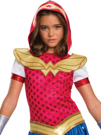 WONDER WOMAN DCSHG HOODIE COSTUME, CHILD - Back