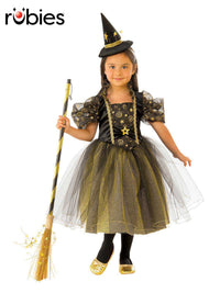 GOLDEN STAR WITCH COSTUME, CHILD - Front