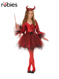 DEVIL GIRL COSTUME, CHILD - Front