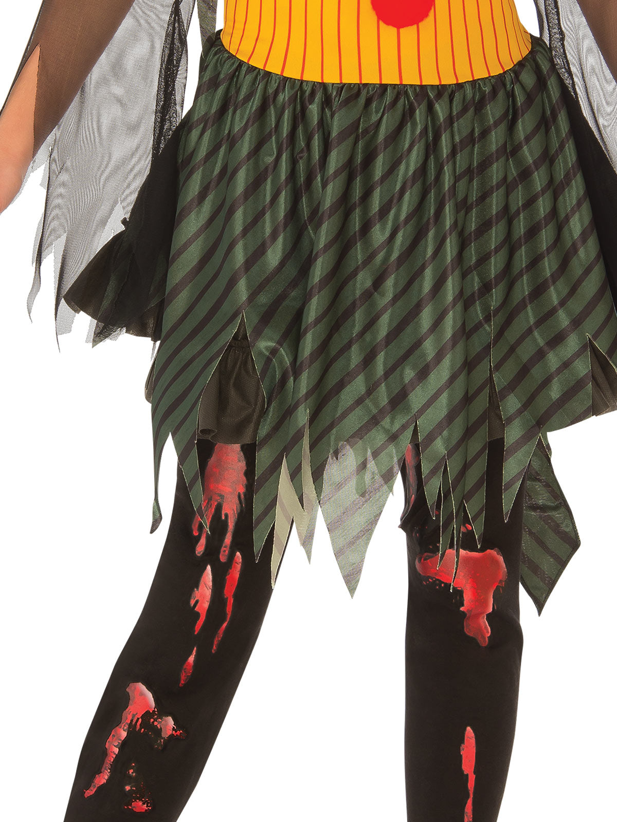 ZOMBIE GIRL CLOWN COSTUME, CHILD - Side