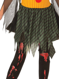 ZOMBIE GIRL CLOWN COSTUME, CHILD - Side