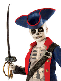 CAPTAIN BONES PIRATE COSTUME, CHILD - Back