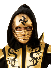 GOLD NINJA COSTUME, CHILD - Back
