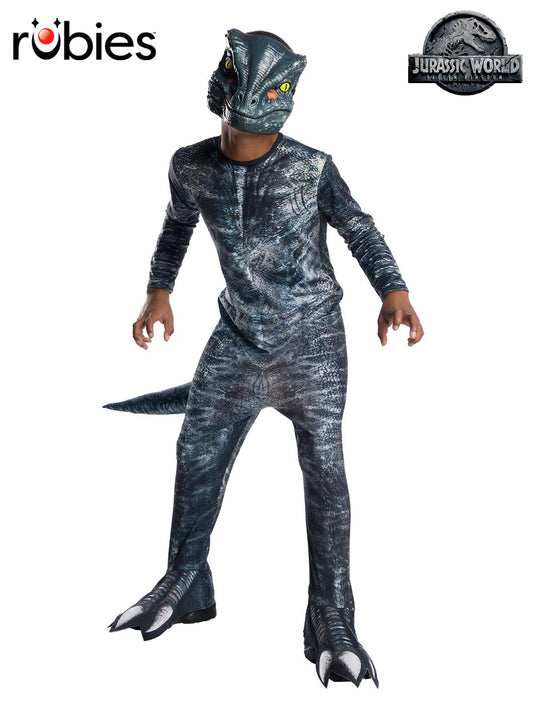 VELOCIRAPTOR BLUE COSTUME, CHILD - Front