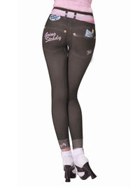 50'S JEAN LEGGINGS, ADULT - XS-S - Side