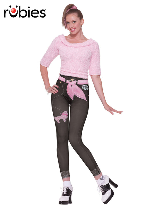 50'S JEAN LEGGINGS, ADULT - XS-S - Front