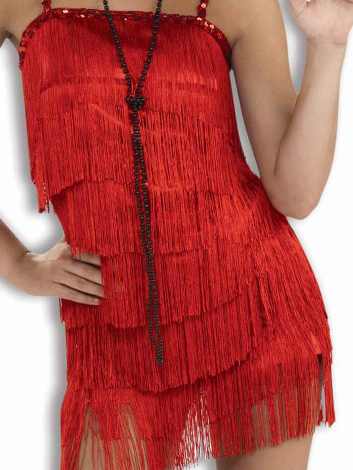 FLAPPER DELUXE RED COSTUME, ADULT - L - Side