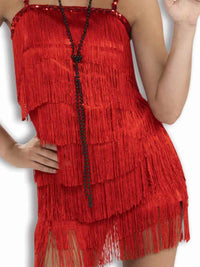 FLAPPER DELUXE RED COSTUME, ADULT - L - Side