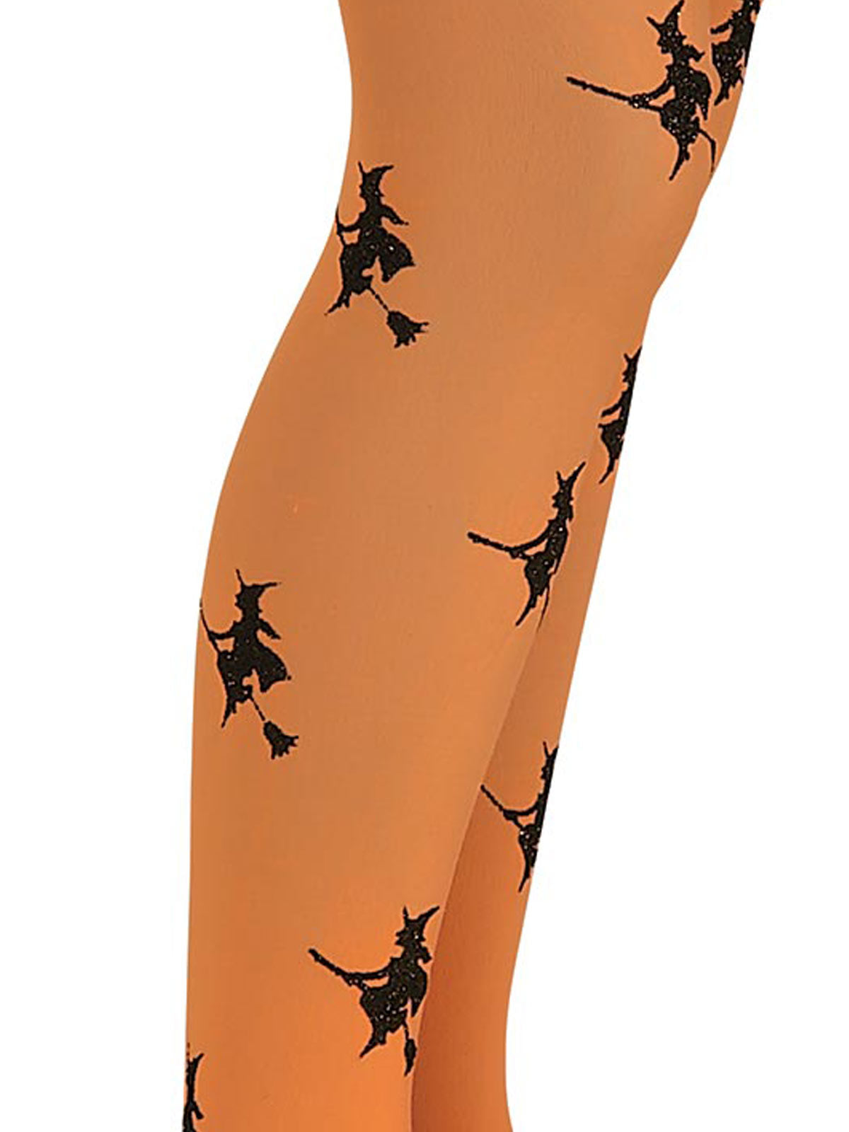 GLITTER WITCH TIGHTS ORANGE, CHILD - S - Back
