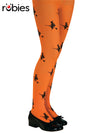 GLITTER WITCH TIGHTS ORANGE, CHILD - S - Front
