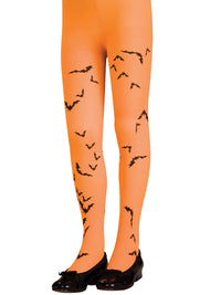 BAT TIGHTS ORANGE, CHILD - Front