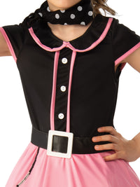 50'S BOPPER GIRL COSTUME, CHILD - Back