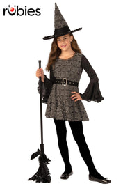 PATCHWORK WITCH COSTUME, CHILD - L - Front