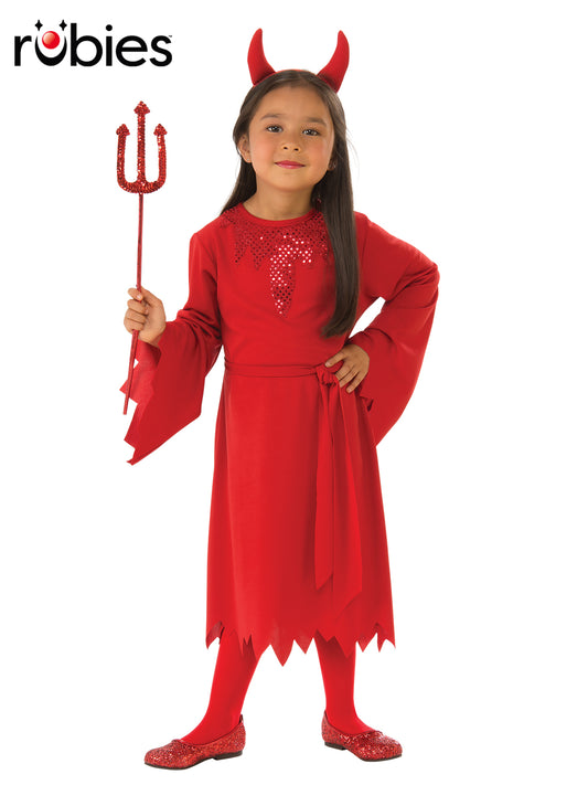 RED DEVIL GIRLS COSTUME, CHILD - Front