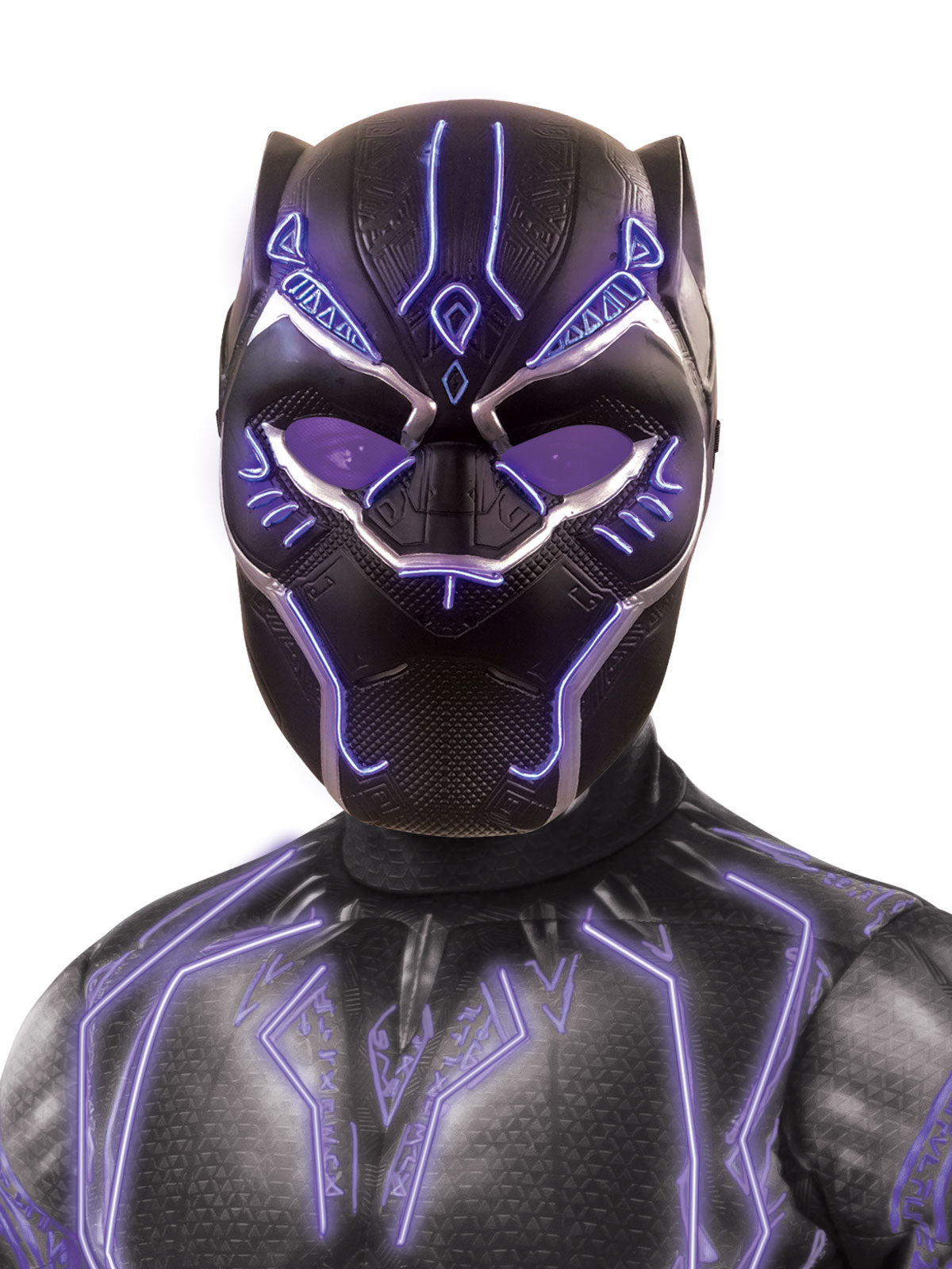 BLACK PANTHER SUPER DELUXE BATTLE COSTUME, CHILD - L - Back