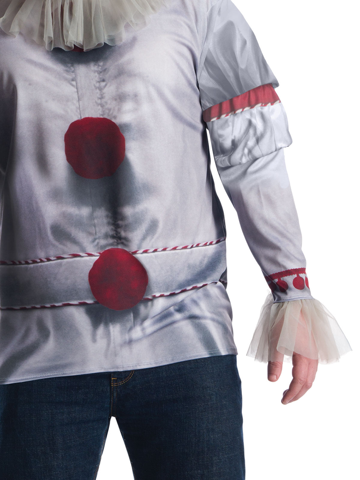 PENNYWISE 'IT' COSTUME TOP, ADULT - XL - Side