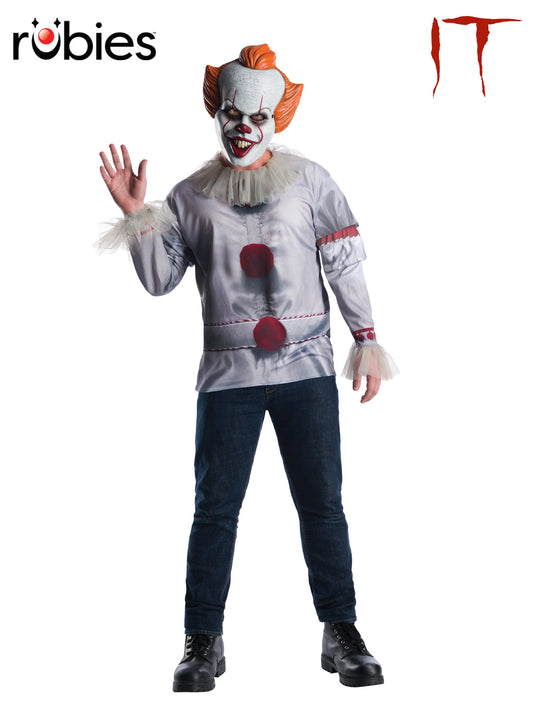 PENNYWISE 'IT' COSTUME TOP, ADULT - XL - Front