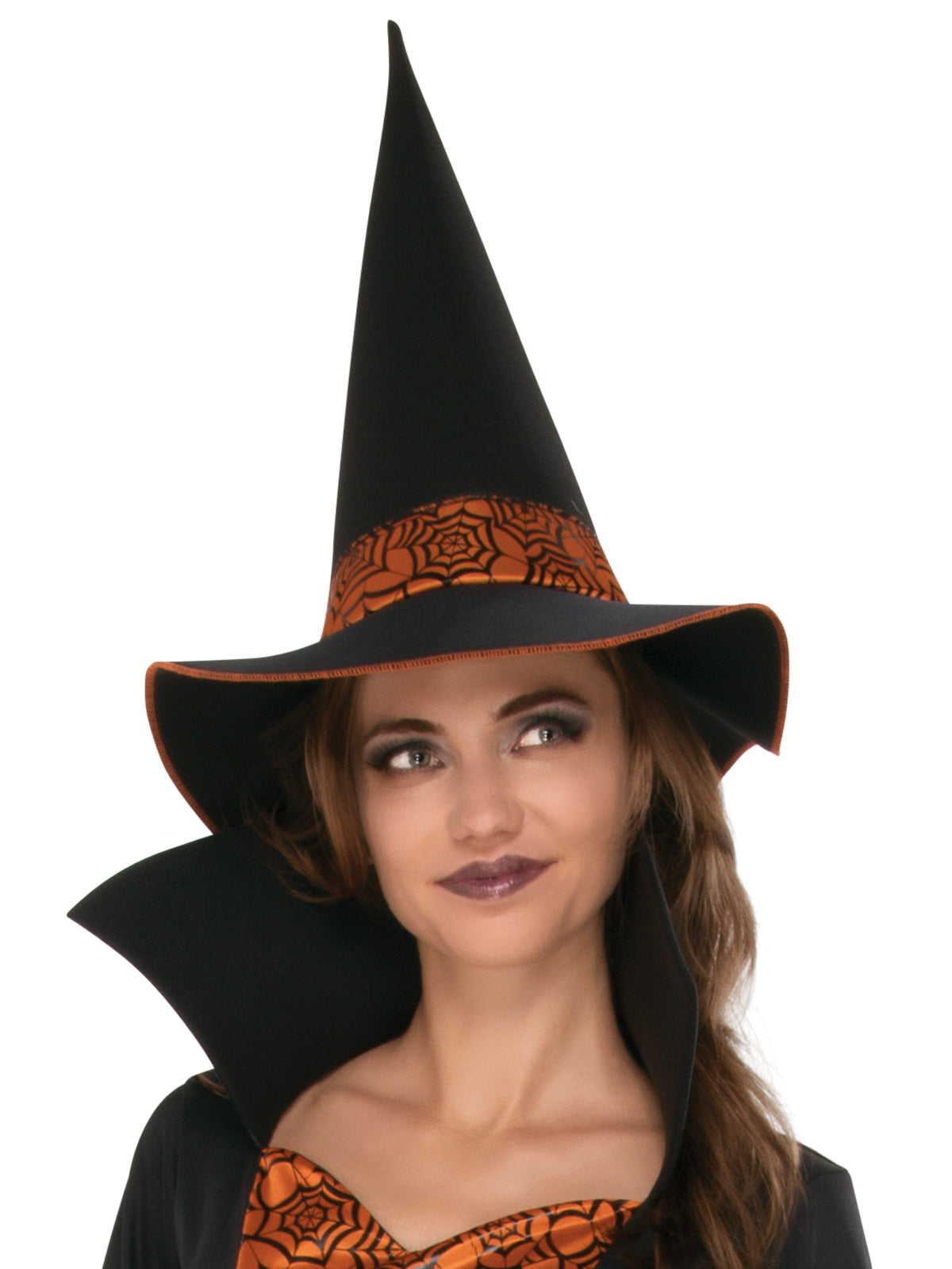 ORANGE &amp; BLACK WITCH COSTUME, ADULT - Back