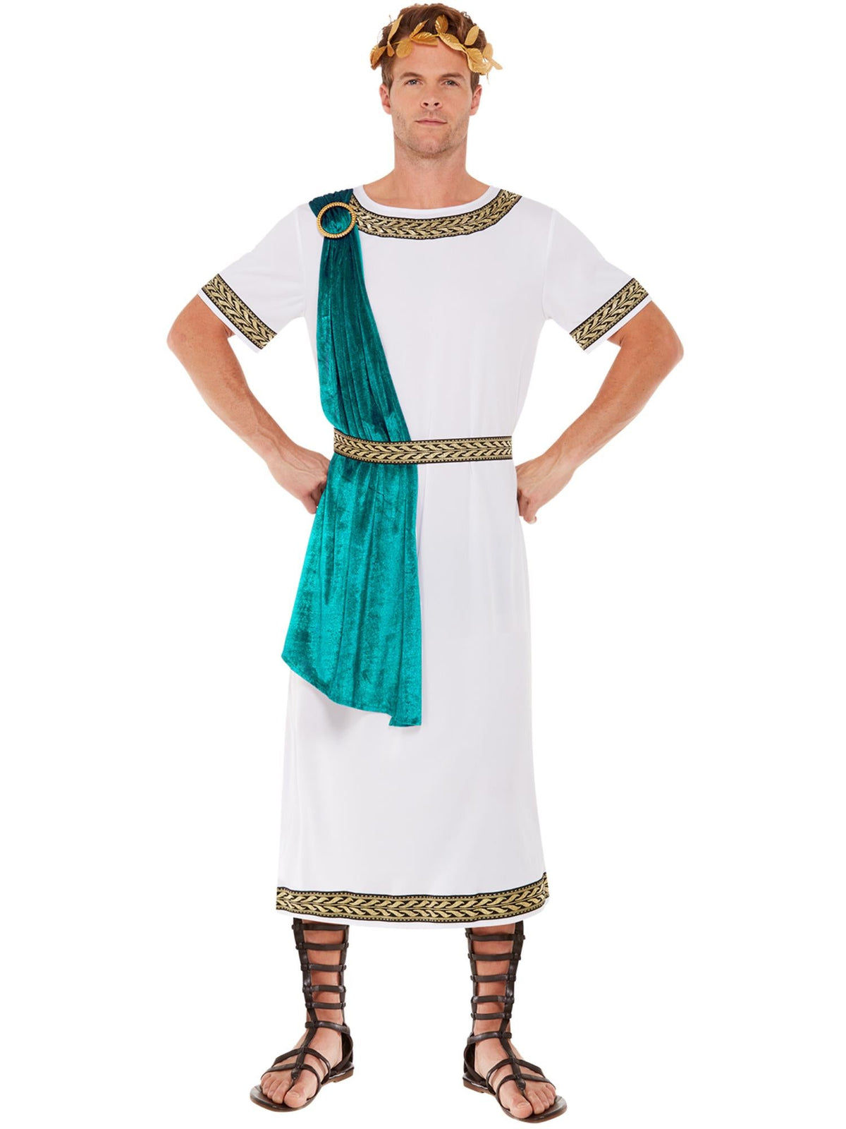 DELUXE ROMAN EMPIRE EMPEROR TOGA COSTUME - Side
