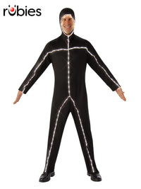 LIGHT UP STICK MAN COSTUME, ADULT - STD - Front