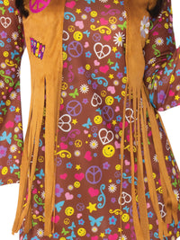 SUMMER OF LOVE LADIES HIPPIE COSTUME, ADULT - Side