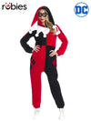 HARLEY QUINN ONESIE JUMPSUIT, ADULT - Front