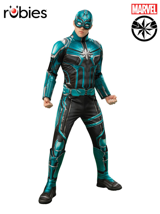 YON ROGG DELUXE CAPTAIN MARVEL COSTUME, ADULT - Front
