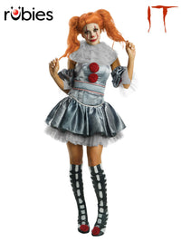 PENNYWISE 'IT' CH 2 DELUXE WOMENS COSTUME - SIZE S - Front
