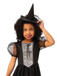 BLACK WITCH COSTUME, CHILD - Back