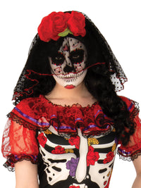 DAY OF THE DEAD WOMENS COSTUME, ADULT - Back