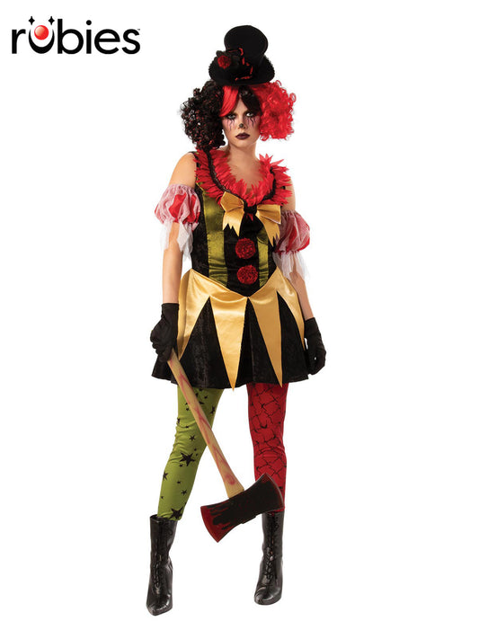 EVIL CLOWN LADY, ADULT - Front