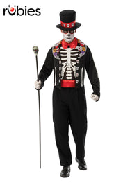 DAY OF THE DEAD MAN COSTUME, ADULT - Front