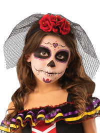 DAY OF THE DEAD GIRLS COSTUME, CHILD - S - Back