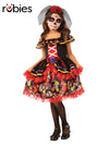 DAY OF THE DEAD GIRLS COSTUME, CHILD - S - Front