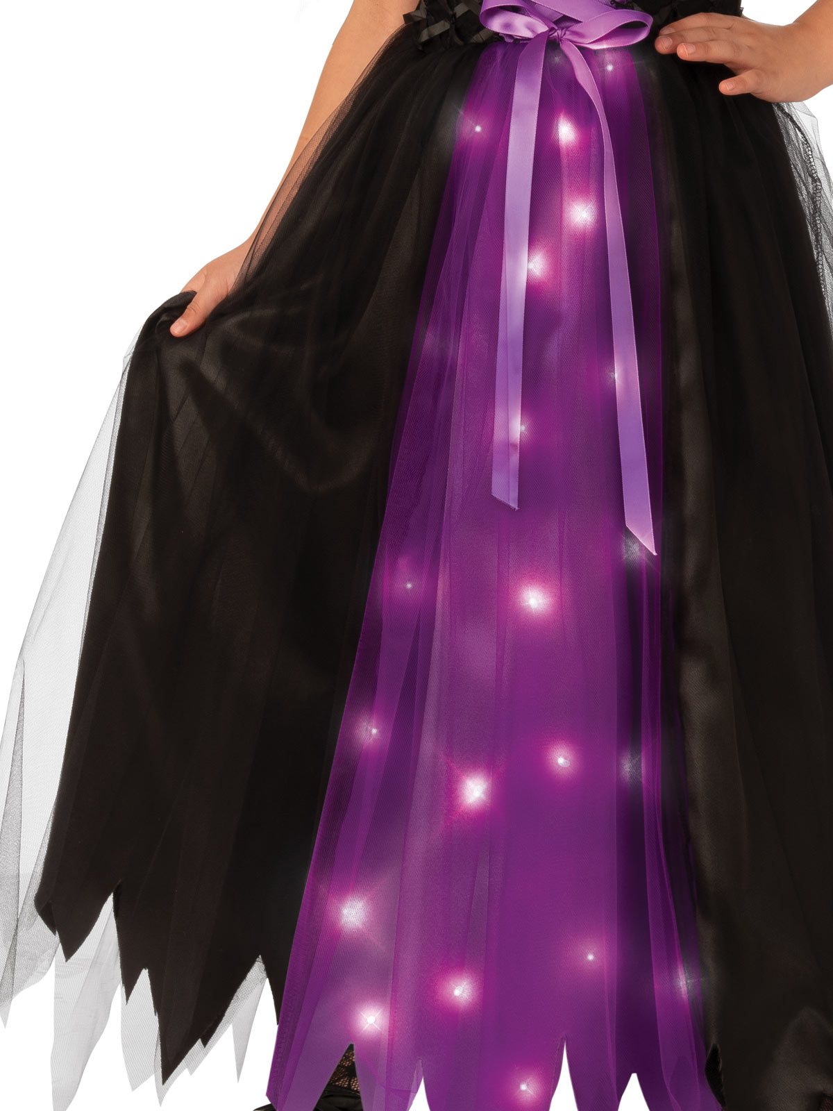 FANCY WITCH LIGHT UP COSTUME, CHILD - Side
