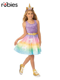 UNICORN GIRL COSTUME, CHILD - L - Front