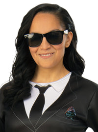 AGENT M FEMALE COSTUME TOP: MEN IN BLACK 4, ADULT - Back