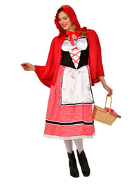 LITTLE RED RIDING HOOD LADIES COSTUME, ADULT - Back