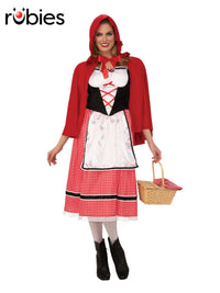 LITTLE RED RIDING HOOD LADIES COSTUME, ADULT - Front