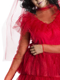 LYDIA DEETZ WEDDING DRESS COSTUME, ADULT - Back