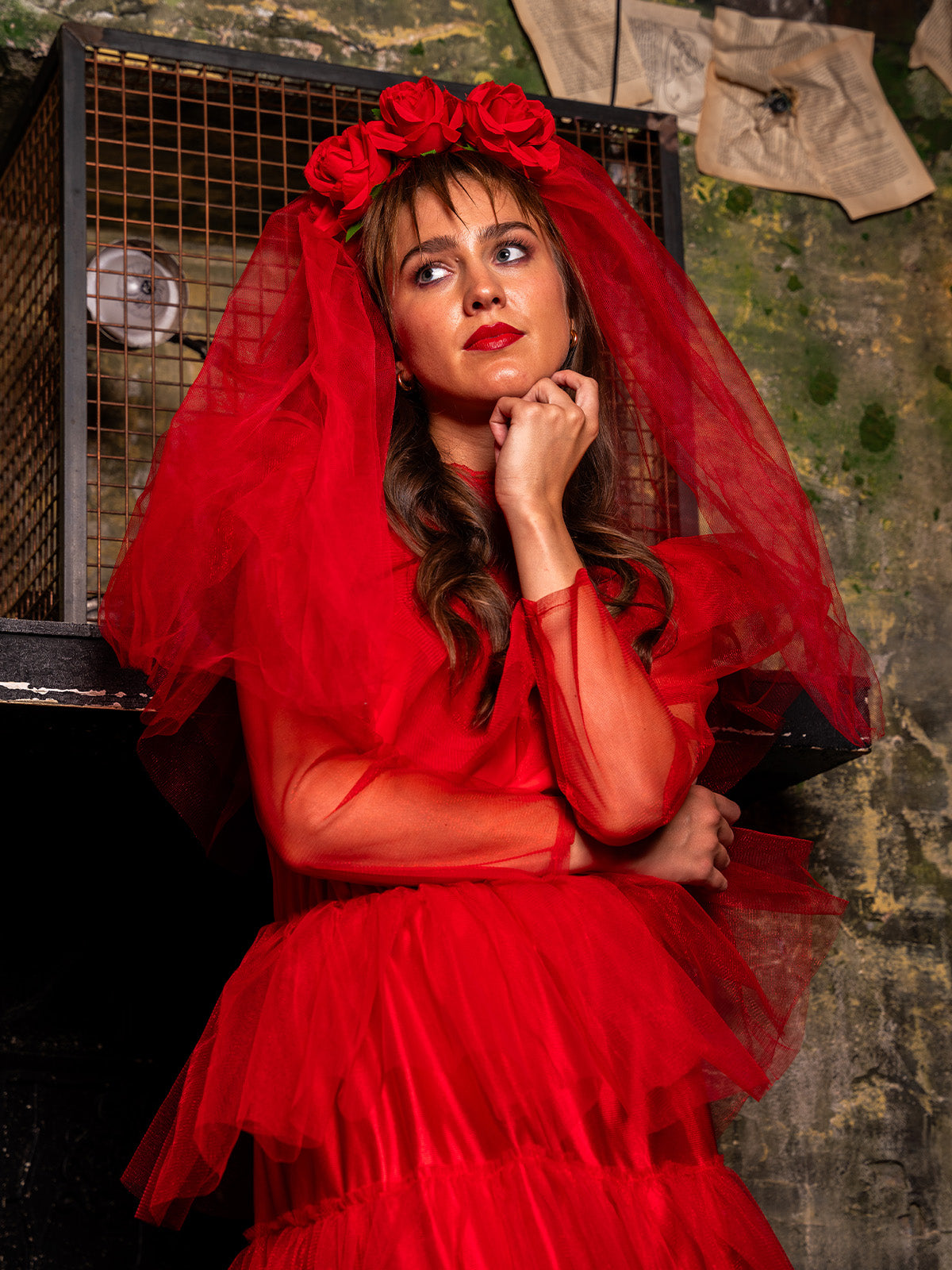 LYDIA DEETZ WEDDING DRESS COSTUME, ADULT