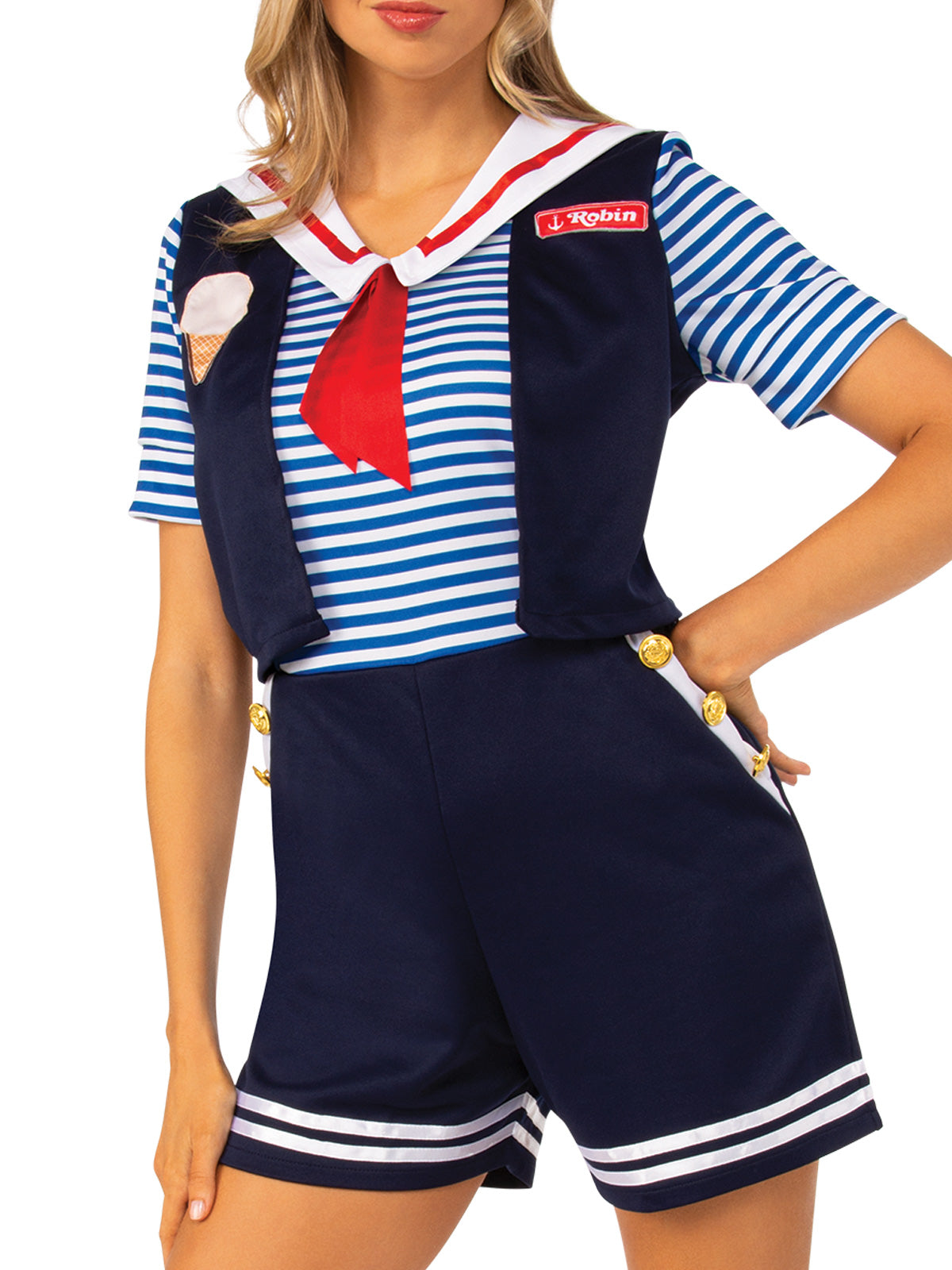 ROBIN SCOOPS AHOY COSTUME - STRANGER THINGS, ADULT - Side